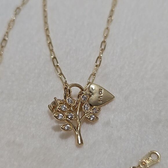Gold Tree Pendant Necklace - Picture 1 of 4
